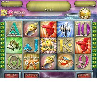 Tropical Treasures Slot machine Screenshot